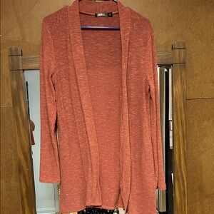 Women's Coral/Rust Cardigan Sweater